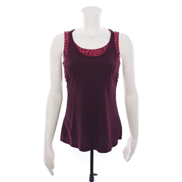 Lululemon Burgundy Built In Bra Athletic Womens Size 6 Tank Top - Picture 1 of 11